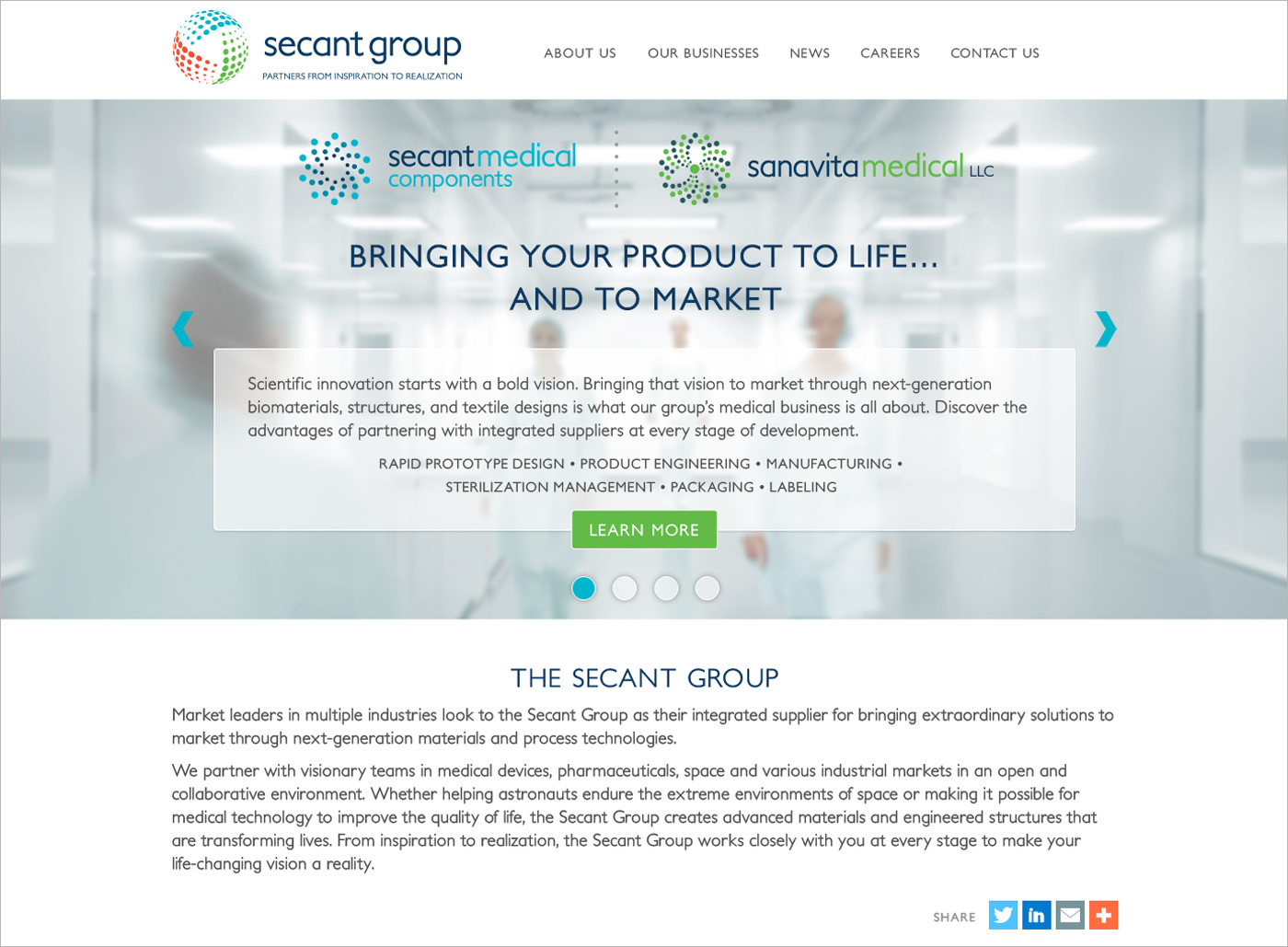 Healthcare website design