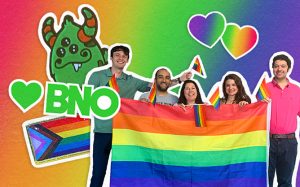 BNO staff in Somerville office showing their pride.