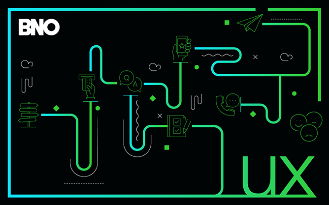 A illustration of a roadmap depicting the perfect digital journey.