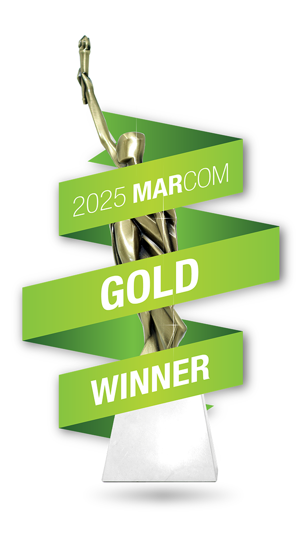 2025 MarCom Gold Winner logo